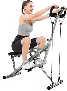 FLYBIRD Squat Machine for Home, Squat Rowing Machine for Glute Trainer, 4 Adjustable Resistance Levels, Foldable & Easy Setup, Full Body Workout Home Gym, 350 LBS Capacity