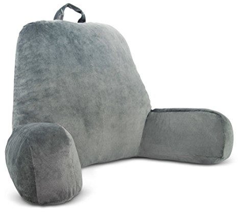 Bonsai Wellness Reading Lounge Bedrest Pillow in Cool Gray Stone