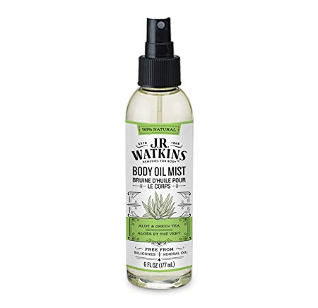 J.R. Watkins Body Oil Mist, Aloe & Green Tea, 6 Ounce