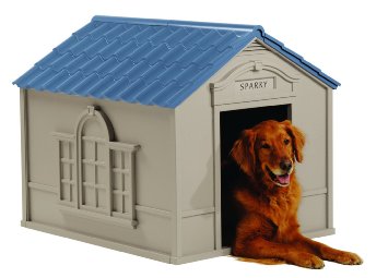 Suncast Large Deluxe Dog House with FREE Doors - DH350