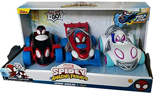 Disney Junior Spidey and His Amazing Friends Webbed Wheelies 3-Pack