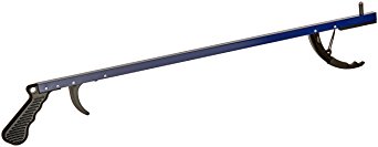 Sammons Preston Reacher, Lightweight Blue 26" Long Handled Extension Grabber Tool, 6 oz. Handy Picker Up Tool and Reaching Claw, Aluminum Trash Pickup Aid & Lightbulb Remover, Garden Nabber