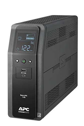 APC Back-UPS Pro 10-Outlet Tower Uninterruptible Power Supply, 1,100VA/600 Watts, BN1100M2