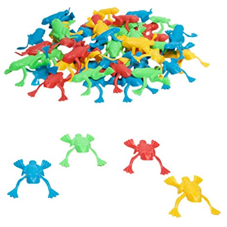 Fun Express Plastic Jumping Frogs - 144 Piece Pack