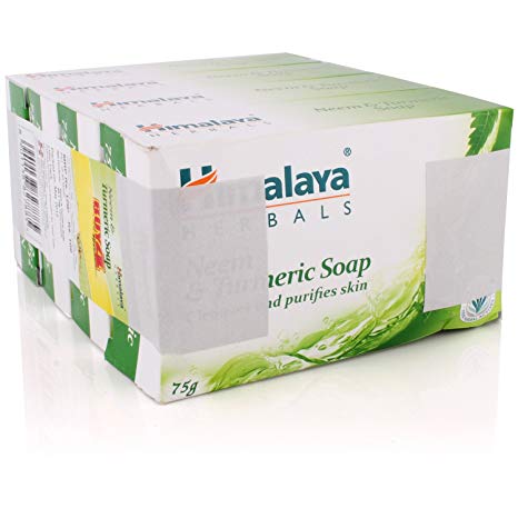 Himalaya Neem and Turmeric Soap, 75g (Pack of 4, Save Rupees 11)