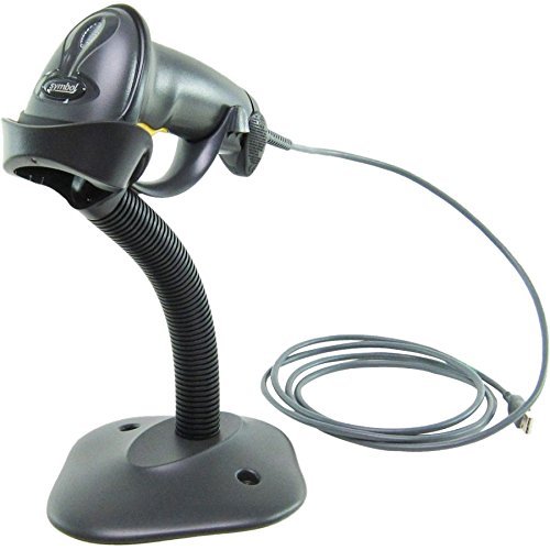 Zebra (Formerly Motorola Symbol) LS2208 Digital Handheld Barcode Scanner with Stand and USB Cable