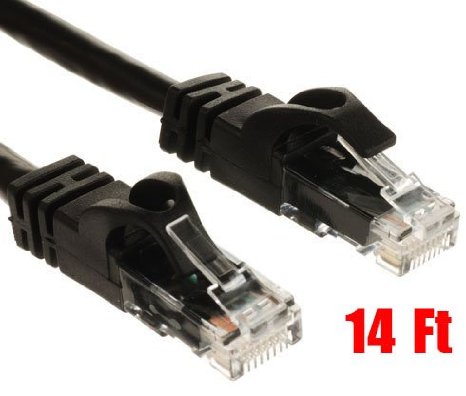 14 Ft (14ft) Cat6 Ethernet Network Patch Cable RJ45 Black