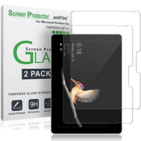 amFilm Surface Go Screen Protector Glass (2 Pack), Tempered Glass Screen Protector for Microsoft Surface Go 2-Pack