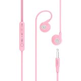 Earbuds Uiisii U1 Noise Isolating In-ear Headphones Apple Earphones with Microphone and Volume Control Deep Bass Compatible with Iphone Ipod Ipad Android Mp3 Player Pink