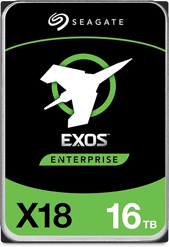 Seagate Exos X18 Enterprise 16TB HDD CMR 3.5" Hyperscale SATA 6GB/s 7200RPM 512e 4Kn Fast Format Low Latency with Improved Caching Model No: ST16000NM000J (Refurbished)