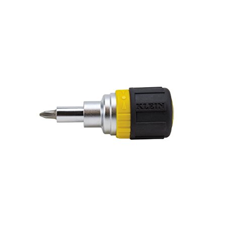 Klein Tool 32593 6-in-1 Ratcheting Stubby Screwdriver