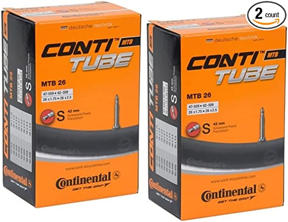 Continental MTB Bike Tubes - 2 Pack Factory Packaging