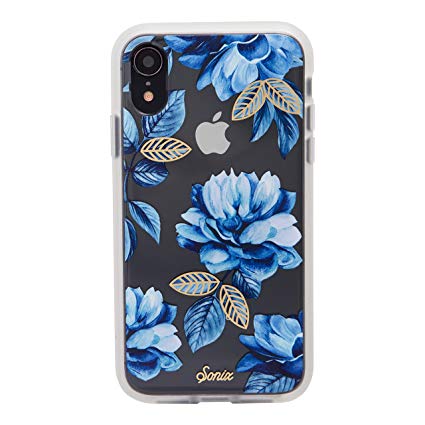 iPhone XR, Sonix Indigo (Blue Flowers) Cell Phone Case [Military Drop Test Certified] Women's Protective Clear Case for Apple iPhone (6.1") iPhone XR