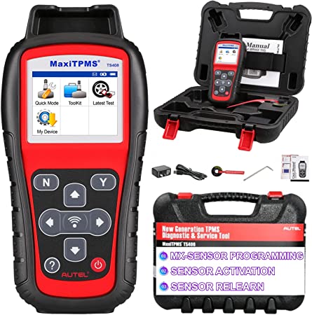 Autel MaxiTPMS TS408 All System TPMS Program Diagnostic Relearn Tool,Tire Pressure Monitor Sensor Activation,Key Fob Testing with Lifetime Update,MX-Sensors Advanced TS401