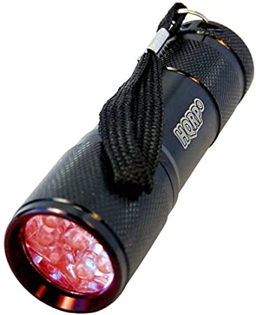 HQRP 9 LEDs Pocket Red Light Flashlight for Viewing Star Maps/Nighttime Activities plus HQRP Sun Meter