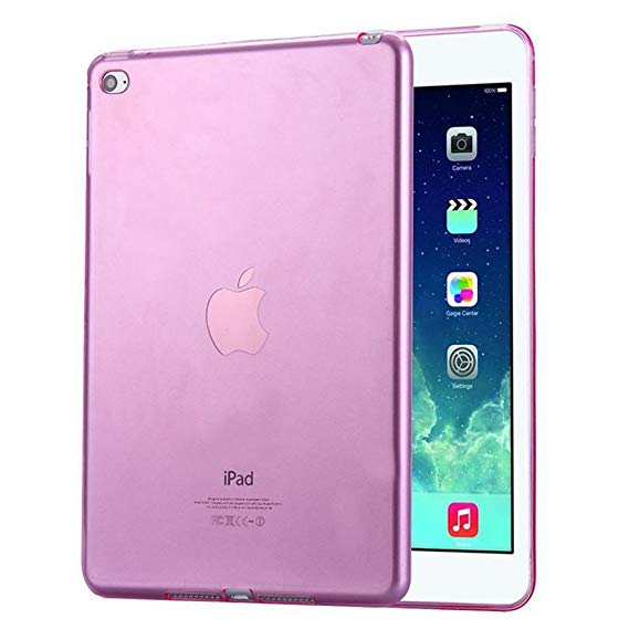 FAS1 iPad Air 2 Case Cover,NEW Clear Soft TPU Skin Gel Silicone Back Case Protector for Apple iPad Air 2 (Pink)