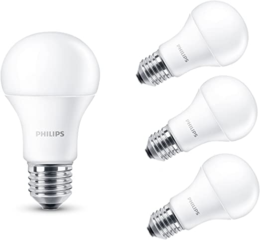 Philips E27 Edison Screw LED Light Bulb, 13.5 W, 230 V - Warm White Frosted, Pack of 4