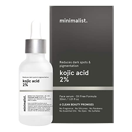 Minimalist Kojic Acid 2% + Alpha Arbutin 1% Face Serum, 30ml - Reduces Dark Spots & Pigmentation