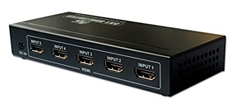A-tech Sl5102bk is a 5Port Hdmi Switch5x1(5 In1 Out) Make in Metal Black with Remote Control . this Hdmi switch Switcher Support 3D-1080p HDMI1.3v -HDCP 1.2. You Can Connect 5 Different Input Source to One Display Such As DVD, Camera, Cellphone,SKY-STB,Xbox360 At the Same Time with This Hdmi Switcher