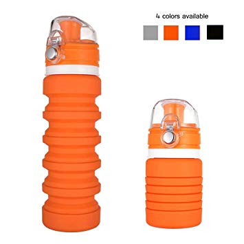 Romantic Angels Collapsible Drink Bottle Silicone Fordable Water Bottle for Travel Outdoors