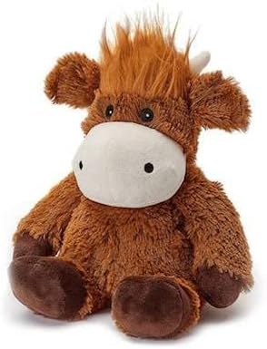 Warmies Highland Cow Heatable and Coolable Weighted Farm Amimal Stuffed Animal Plush - Comforting Lavender Aromatherapy Animal Toys - Relaxing Weighted Stuffed Animals for Anxiety