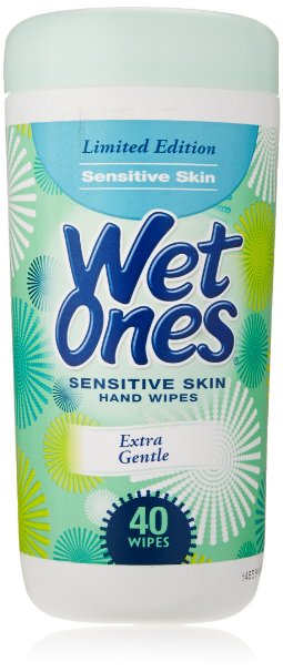 Playtex Wet Ones Sensitive Skin Hands Wipes, 40 Count Canister (pack Of 6), 240 Count