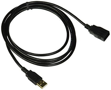 Monoprice 6-Feet USB 2.0 A Male to A Female Extension 28/24AWG Cable (Gold Plated) (105433)