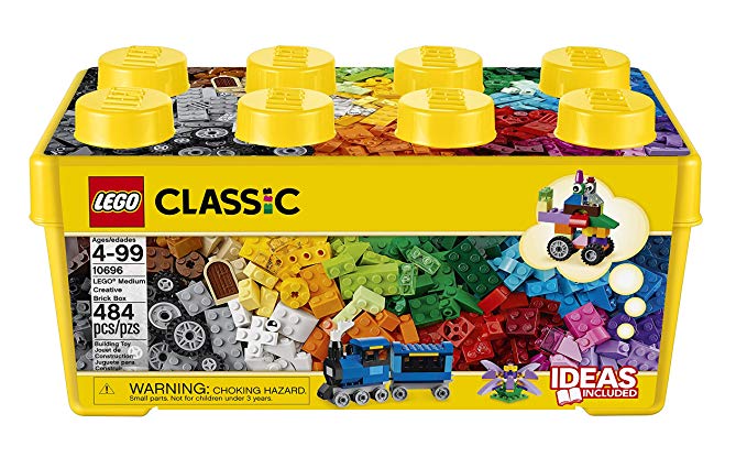 LEGO 10696 Classic Medium Creative Brick Box, Easy Toy Storage, Lego Masters Fan Gift