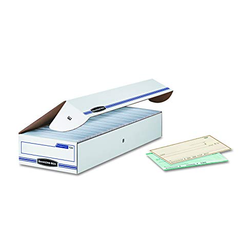 Bankers Box STOR/FILE Check Boxes, Standard Set-Up, Flip-Top Lid, 4 x 9 x 24 Inches, Case of 12 (00706)