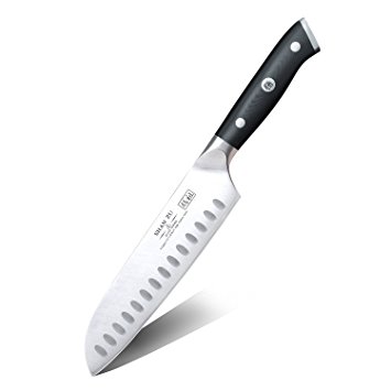 SHAN ZU Santoku Knife 7 Inches High-Carbon High-Chrome Steel Stainless Steel Knives with G10 Handle