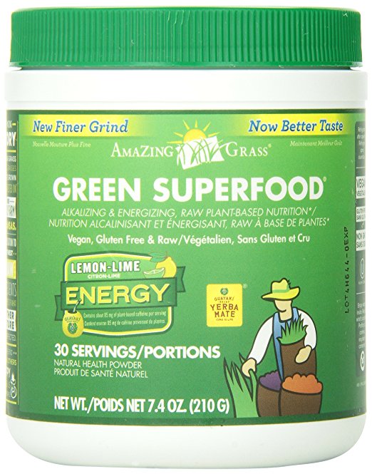 Amazing Grass Green Superfood Energy Lemon Lime, 30 Servings, 7.4 Ounce