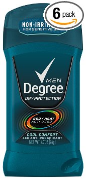 Degree Men Antiperspirant and Deodorant, Cool Comfort 2.7 oz(Pack of 6)