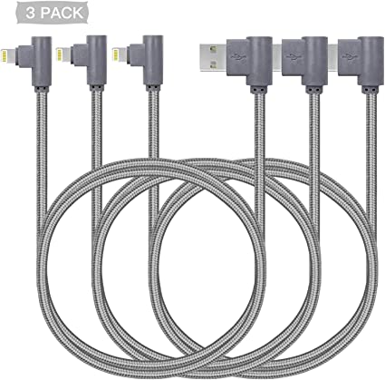 iPhone Charger Cable - Fast Lightning Cable MFI Certified iPhone Cable Durable Lightning Charger 3 Pack 3FT Charging & Syncing USB Cord Compatible iPhone XS/Max/XR/X/8/8P/7P/6S/iPad/iPod (Gray)