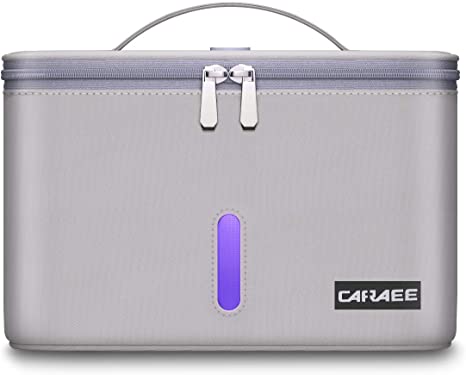 Professional LED U.VC Box Large Size c-Leaning Bag for Phone、Underwear、Nail Salon Equipment、Eyeglasses、Jewelry and Beauty Tools, 99% C-leaned Within 3 mins (Grey)