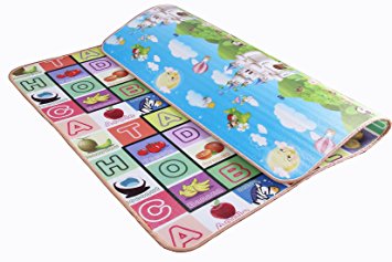 Garwarm Extra Large Thickness Baby Crawling Mat Play Activity Mat Carpet Playmat Foam Blanket Rug for Indoor and Outdoor,71×59×0.4 Inches