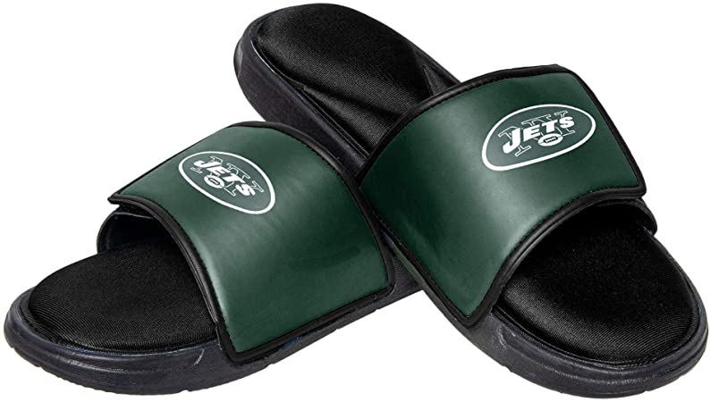 FOCO Mens NFL Team Logo Sport Shower Foam Slide Flip Flop Sandals