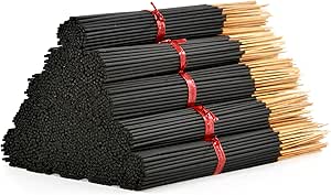 1000 Unscented Charcoal Black Incense Sticks 11" Bulk - 100% Natural Charcoal, Joss and Bamboo Punk Blanks - Great for DIY Aromatherapy Incense Making.