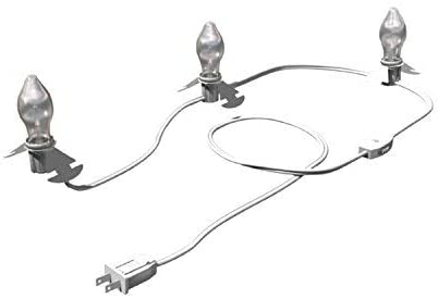 Clear 3-Bulb C7 Replacement Lights with White Wire Cord