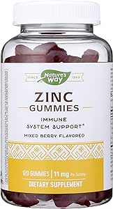 Nature's Way Zinc Gummies, Cruelty Free, Environmentally Friendly, 120 Gummies (Pack of 1)