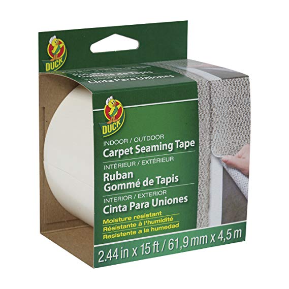 Duck 442063 Self-Adhesive Fiberglass Carpet Seaming Tape, 2.44"x 15', Single Roll