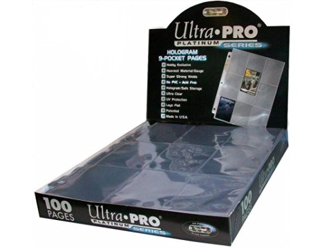 Ultra Pro 9-Pocket Trading Card Pages - Platinum Series (100 Pages)