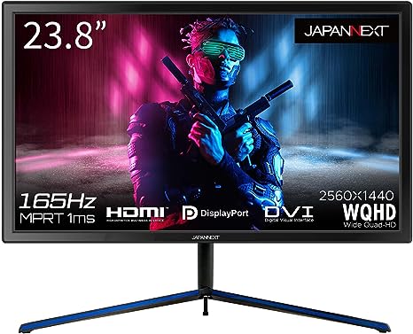 JAPANNEXT 23.8型 ゲーミングモニターJN-238GT165WQHDR 165hz対応 WQHD HDMI DP DVI-I