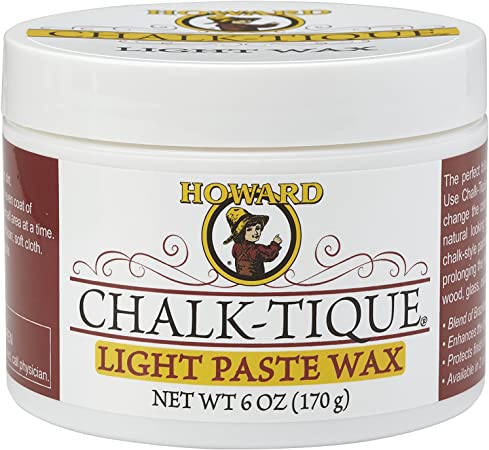 Howard Products Chalk-Tique Light Paste Wax – Soft Chalk Paint Wax – Perfect Furniture Wax For Your Chalk Paint Home Décor Project – 6 oz