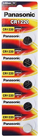 Panasonic Lithium 3V Batteries Size CR1220 (Pack of 5)