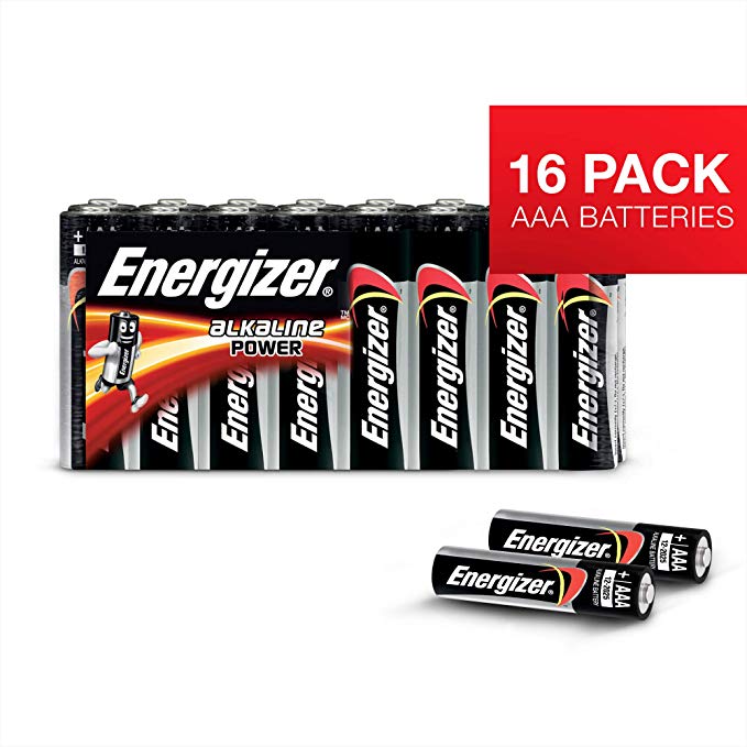 Energizer AAA Batteries, Alkaline Power Triple A Batteries, 16 Pack
