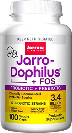 Jarrow Formulas Jarro-dophilus and FOS, 100 Capsules