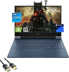 HP Victus Gaming Laptop, Display FHD da 15,6", 12a generazione 8-Core i5 12450H (fino a 4,40 GHz), GeForce RTX 3050, 64 GB RAM, PCle 4.0 da 2 TB, retroilluminato, tastiera, WiFi 6, RJ45, USB-C, cavo