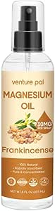 Venture Pal 100% Pure Magnesium Oil Spray with Frankincense - Big 8 fl oz Topical Magnesium Chloride for feet, Organic Natural Magnesium Spray from Dead Sea