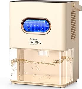 Luftentfeuchter 3200ml,EasyAcc Luftentfeuchter Elektrischer Entfeuchter Leise Tragbarer Raumentfeuchter Gegen Feuchtigkeit Dehumidifier für Büro/Schlafzimmer/Badezimme Farbige Nachtlicht