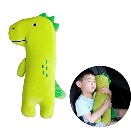 RGTOPONE Auto Pillow Airplane Car Safety Belt Office Home Bolster Soft Strap Buses Trains Cartoon Shoulder Protector Vehicle Seatbelt Pad Cover Enhanced Design Softer and More Comfortable Neck/Head Support Sleep/Nap Headrest for Children Kid Adults, Protect Spine